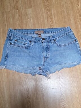 Abercrombie & Fitch Light Blue Distressed Denim Shorts